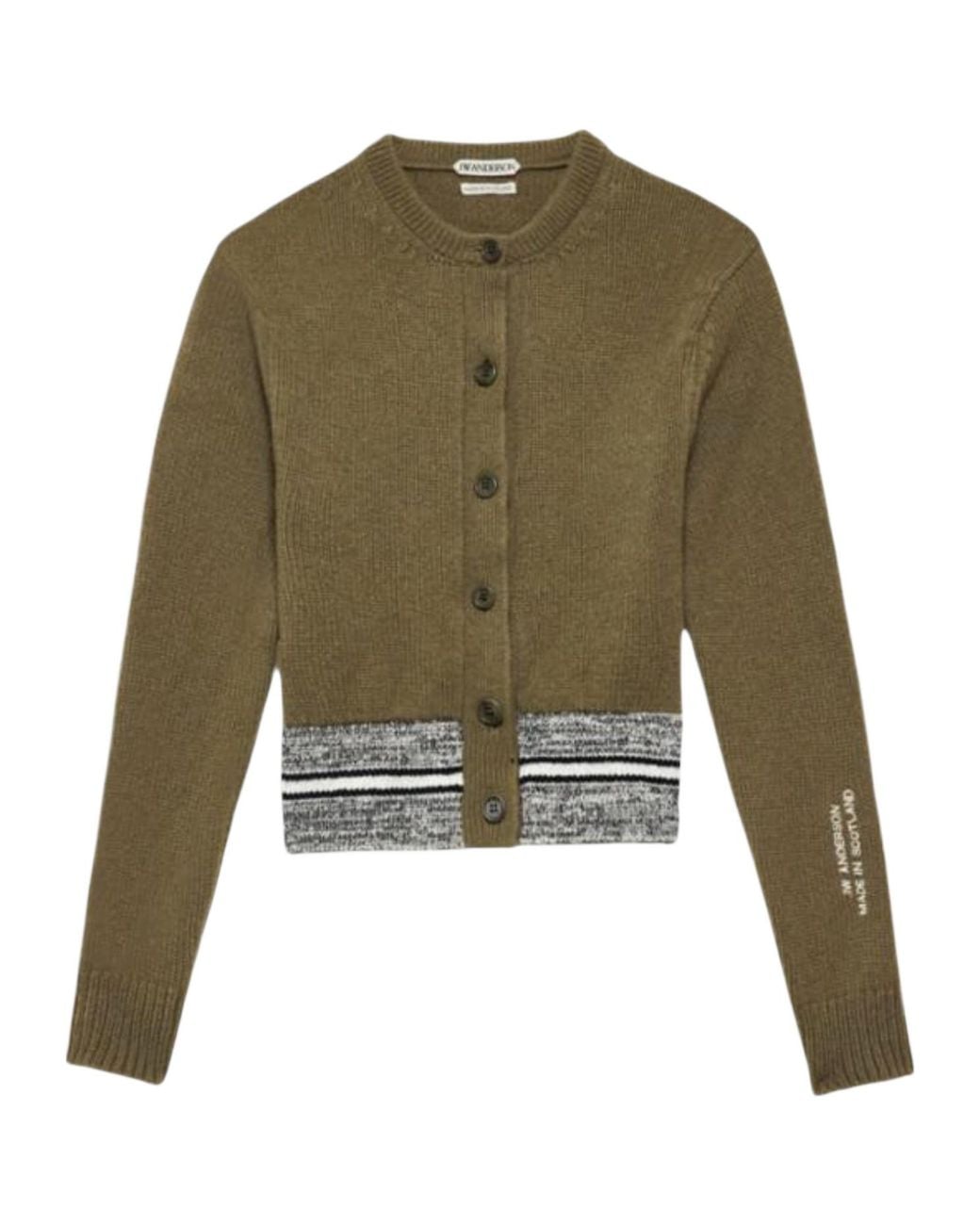 J.W. Anderson Green Long-Sleeve Cardigan