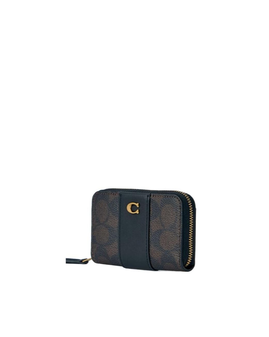 COACH Black Essential Small Zip Around Card Case