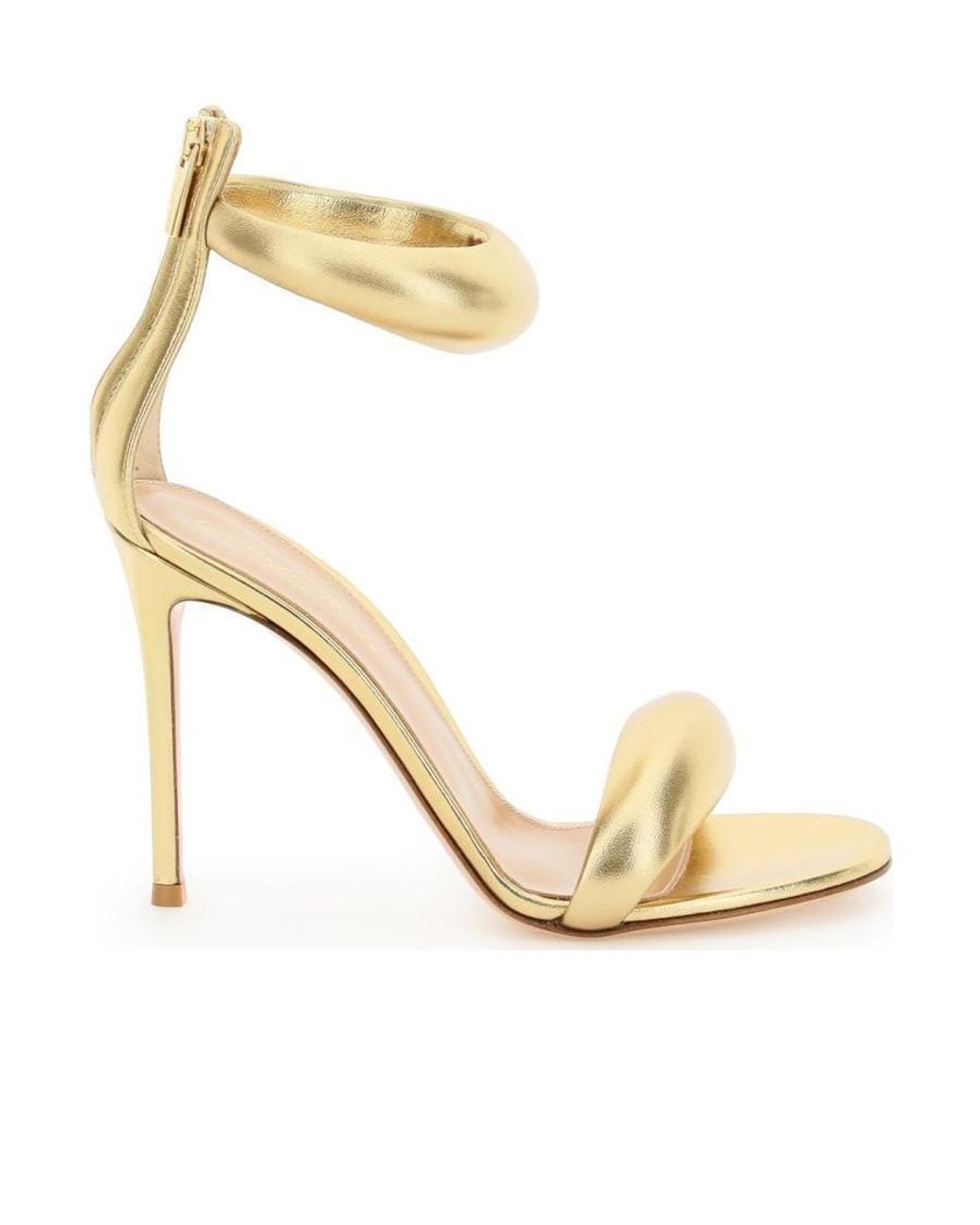 Gianvito Rossi Metallic Bijoux Ankle-Strapped Sandals