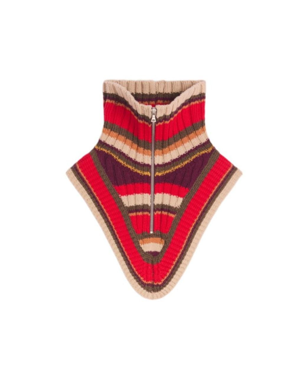 Dries Van Noten Red Wool Zip Collar for men