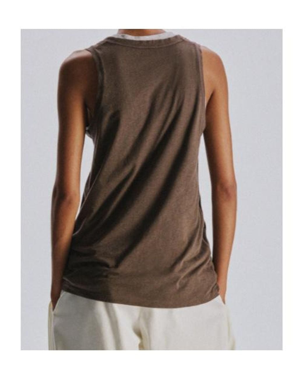 The Row Brown Crew-Neck Tank Top