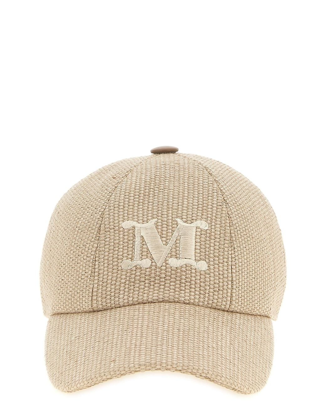 Max Mara White Logo Embroidered Baseball Cap