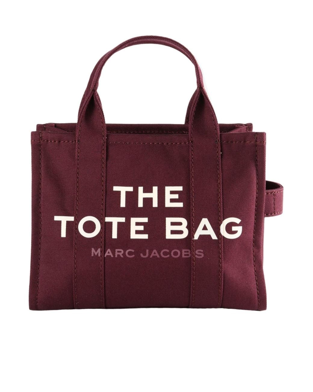 Marc Jacobs Red Logo Printed Zip-Up Small Tote Bag