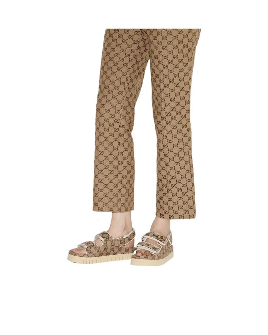 Gucci Natural Sandal With Double G