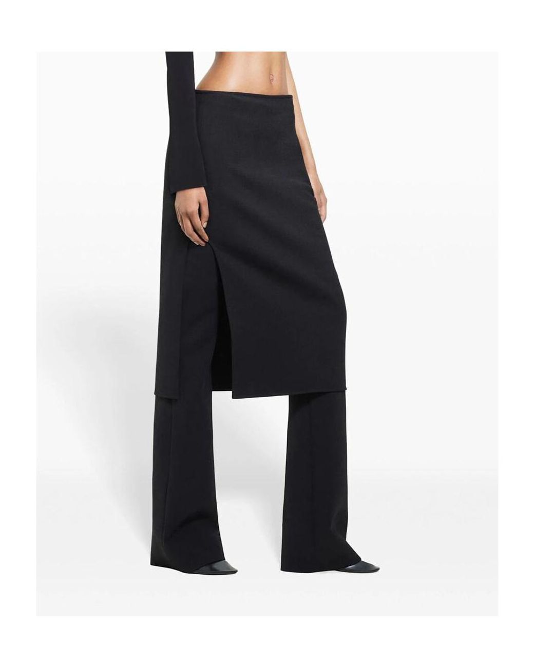 Courreges Blue Courrèges Oblique Tailored Midi Skirt
