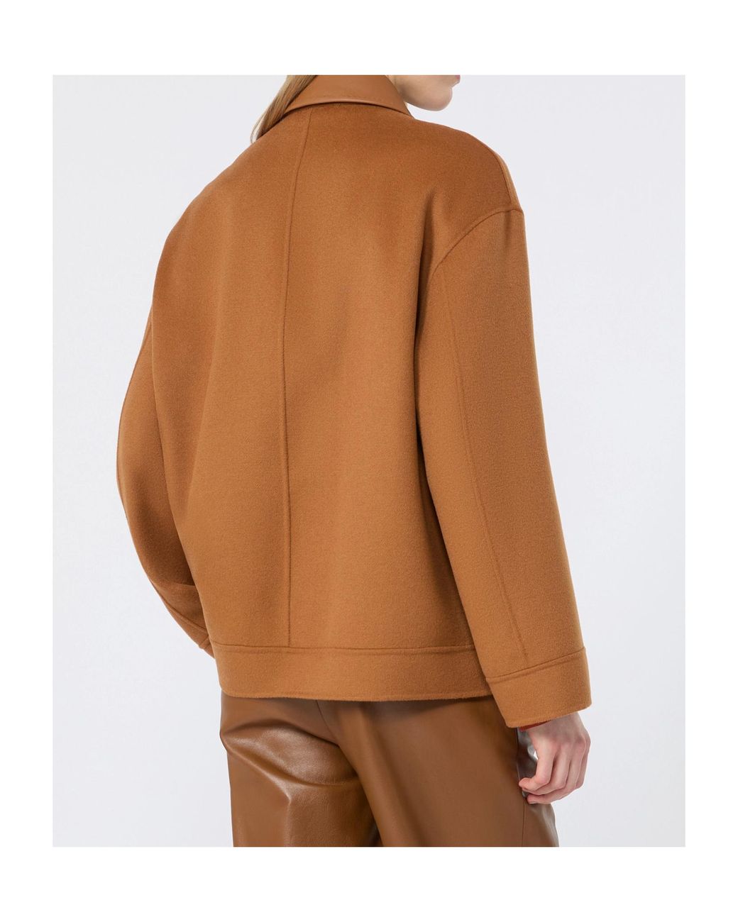 Max Mara Brown Studio Zip-Up Collar Jackets