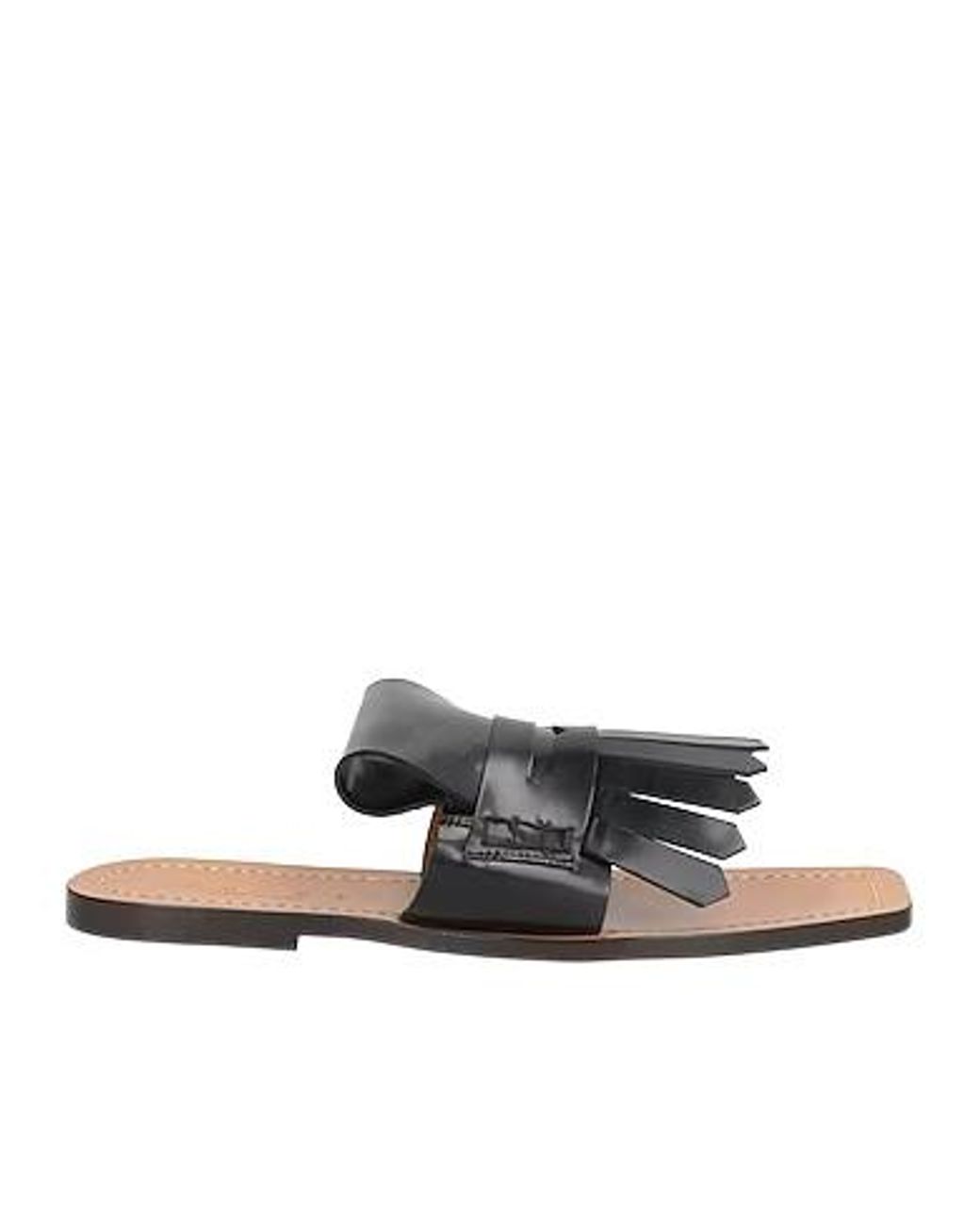 Marni Black Plain Colour Sandals