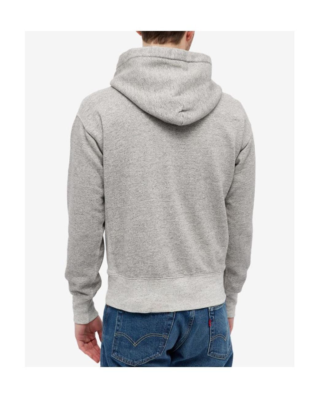 RRL Gray Logo Round-Neck Sweater for men
