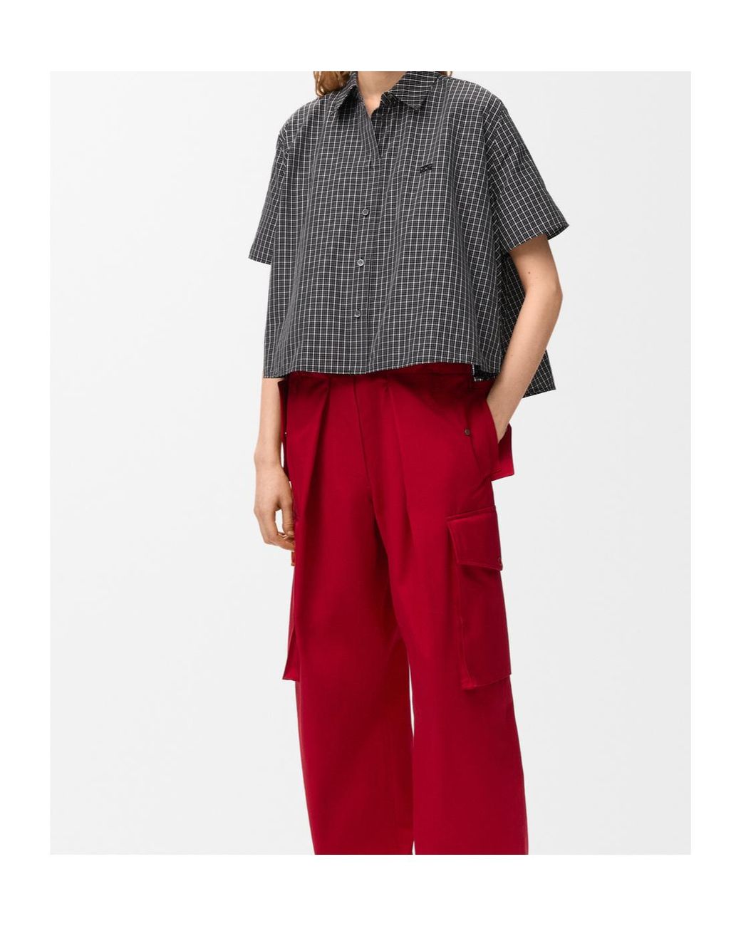Loewe Gray Short Sleeve Trapeze Shirt