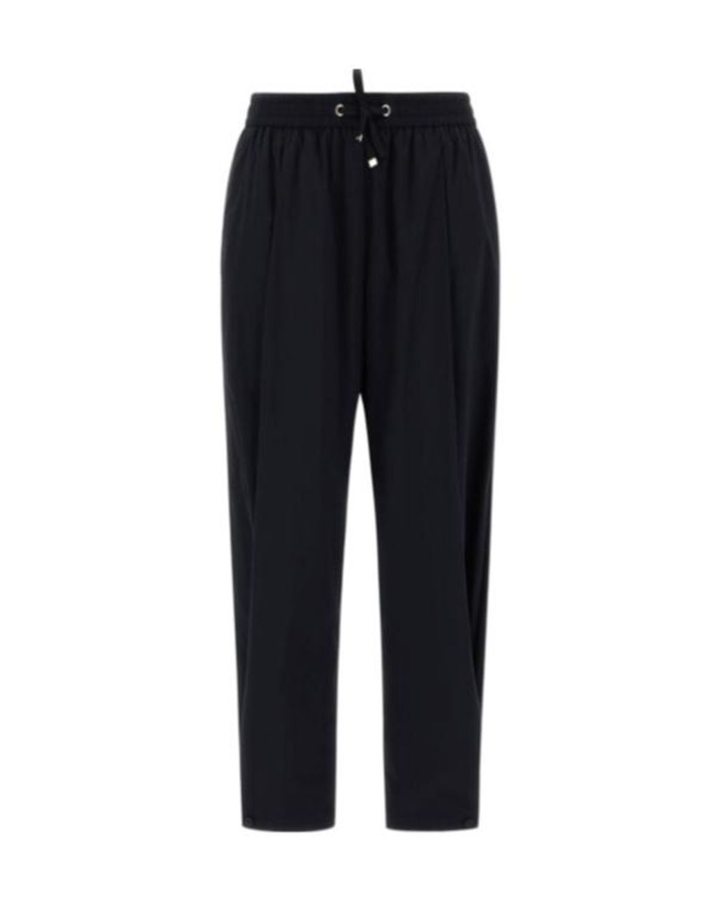 Herno Blue Lightweight Drawstring Cropped Trousers