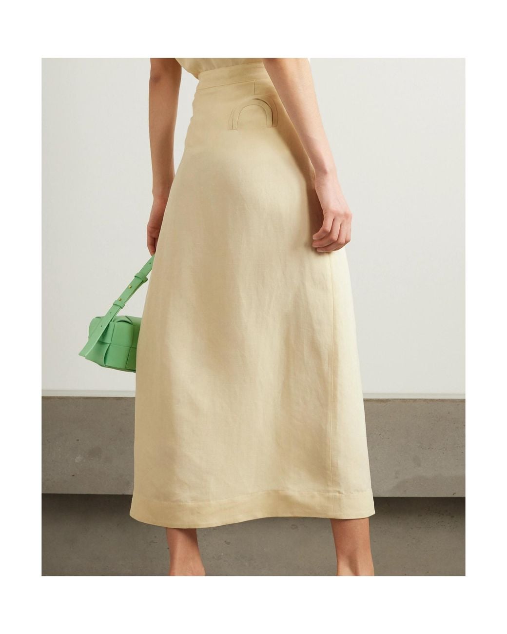 Blazé Milano Natural Twill Midi Skirt