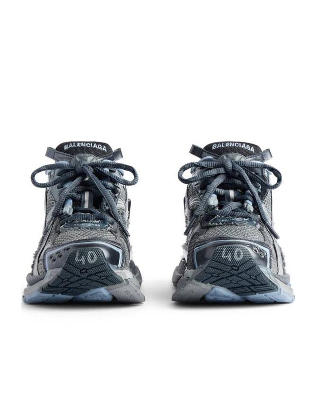 Balenciaga Blue Runner Lace-Up Sneakers for men