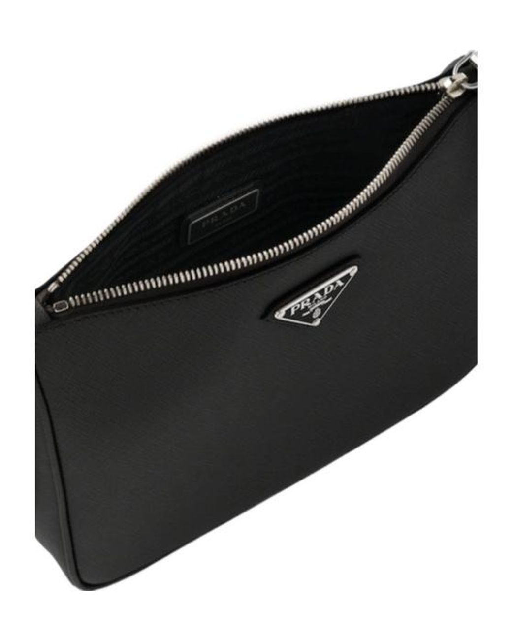 Prada Black Saffiano-Leather Shoulder Bag for men