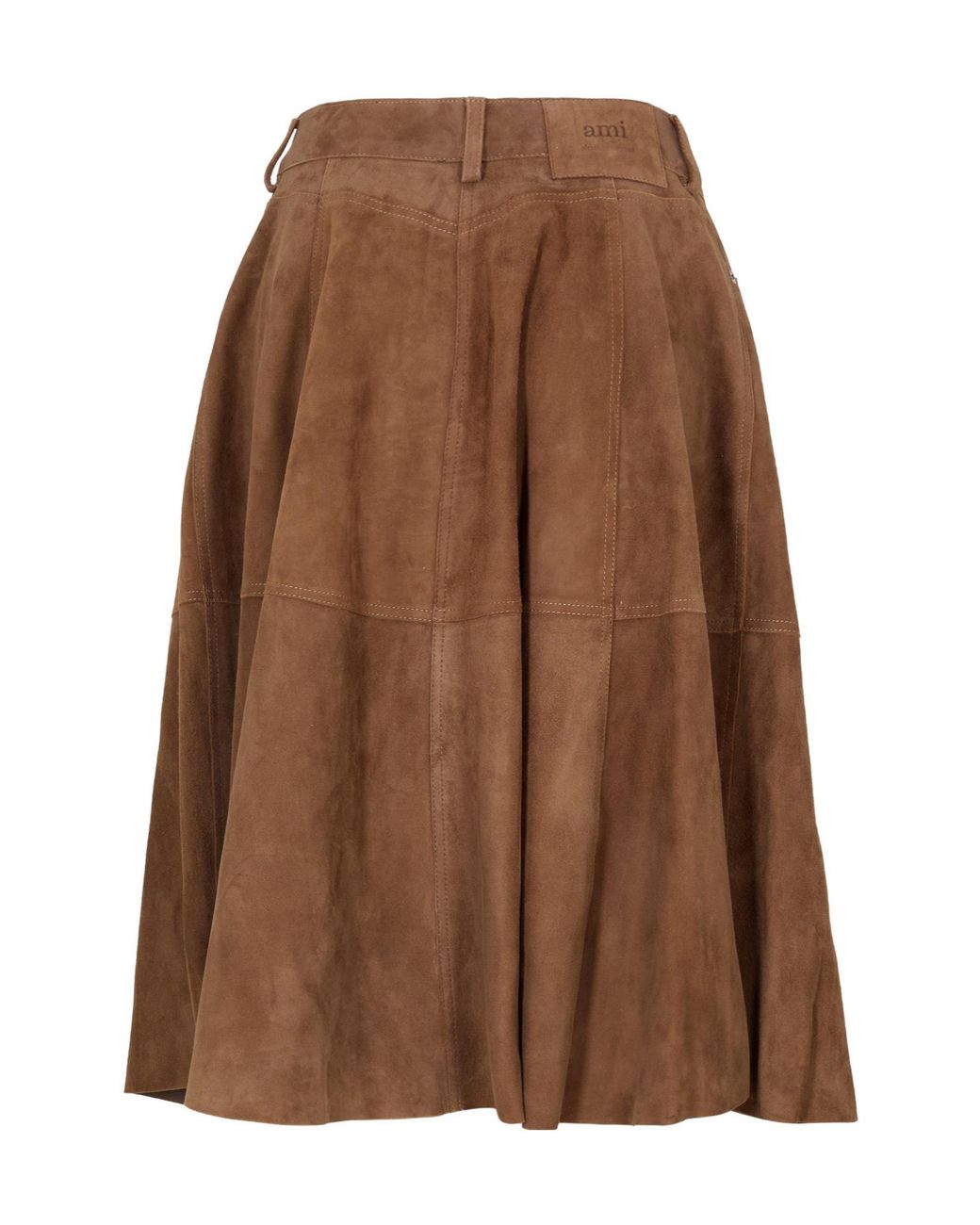 AMI Brown Midi Skirt