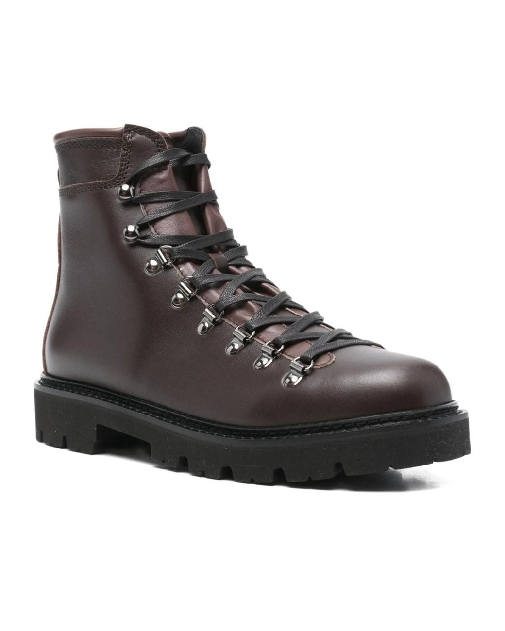 Bally Brown Lace-Up Ankle Boots for men