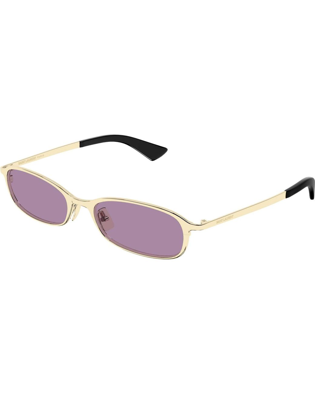 Saint Laurent White Eyewear Rectangle Frame Sunglasses