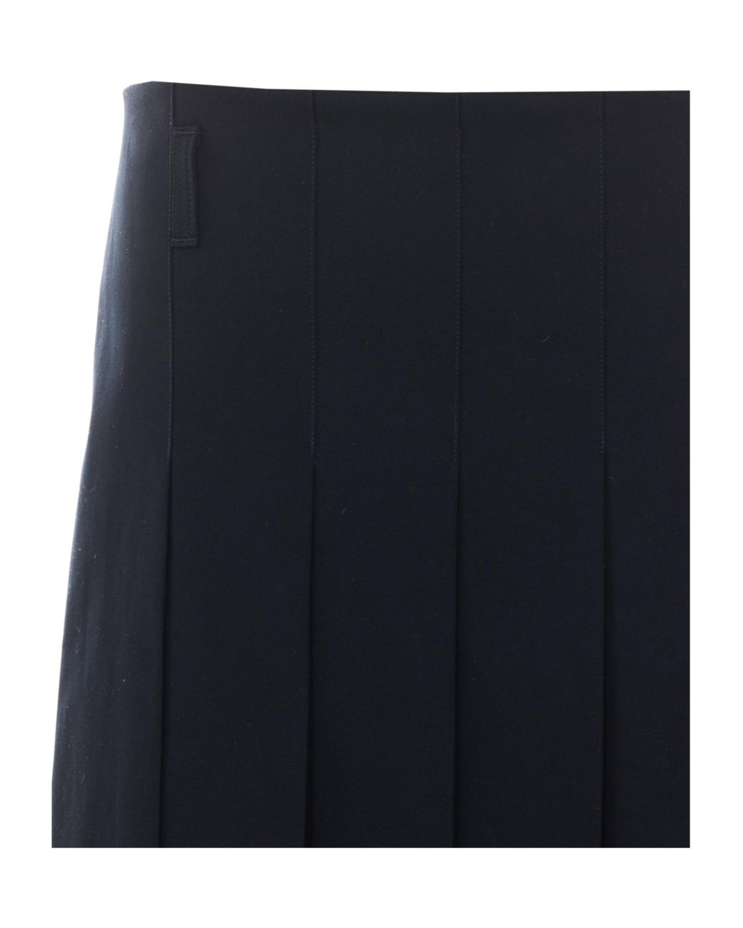 A.P.C. Blue Pleated Midi Skirt