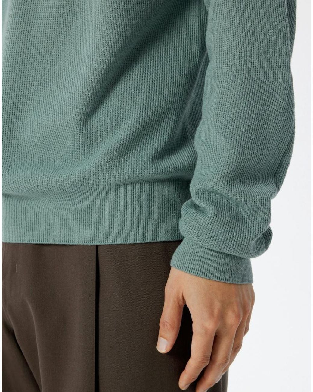 Veilance Green Conic Half-Zip Sweatshirt for men