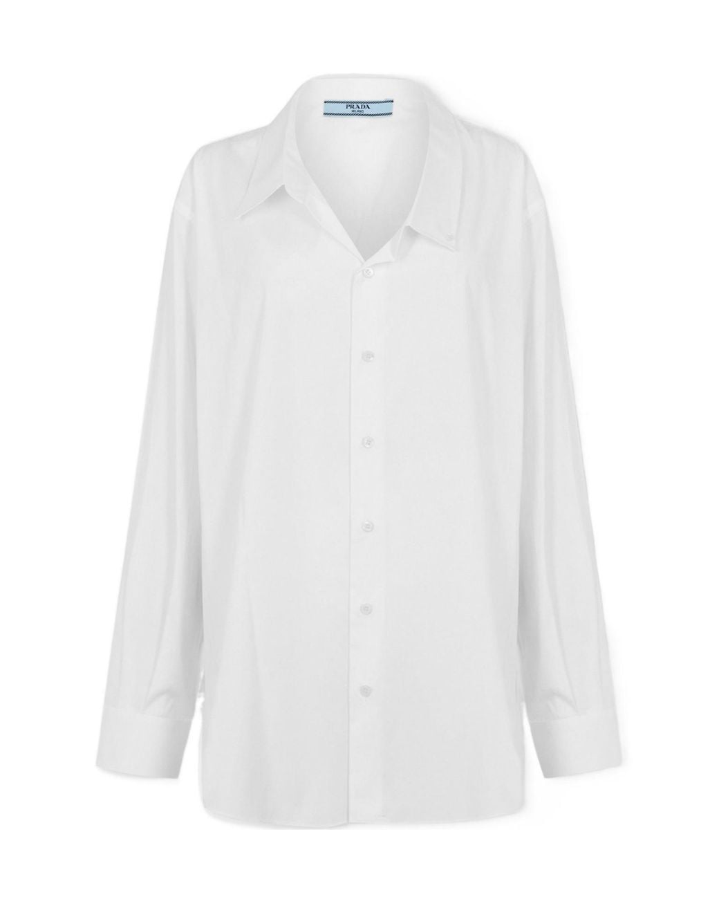 Prada White Cotton Button-Up Shirt