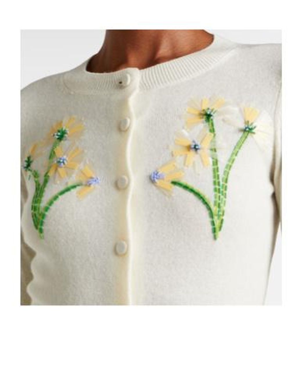Leo White Claire Embellished Wool And Cashmere Cardigan