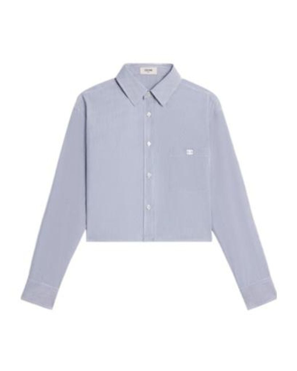 Céline Blue Cropped Shirt