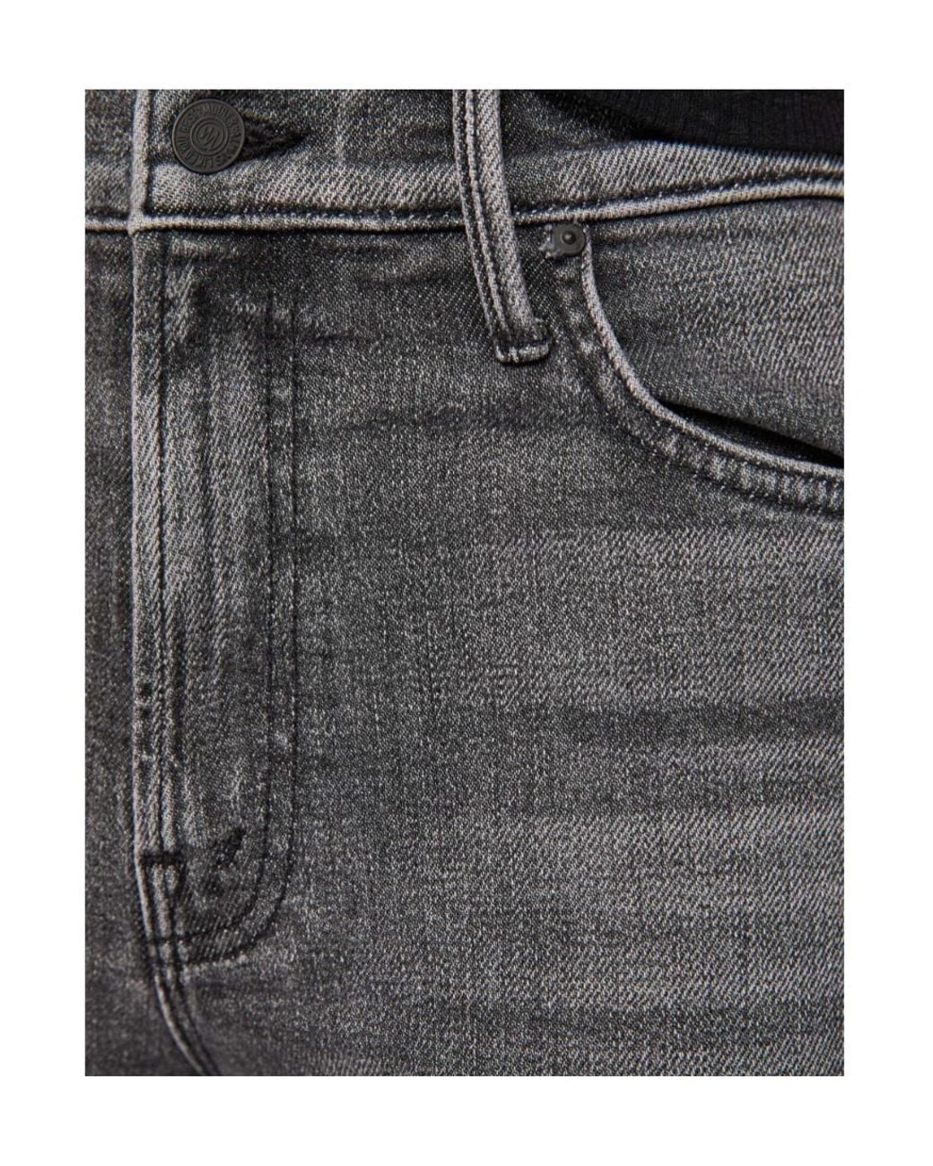 Mother Gray The Kick It High-Rise Straight Jeans