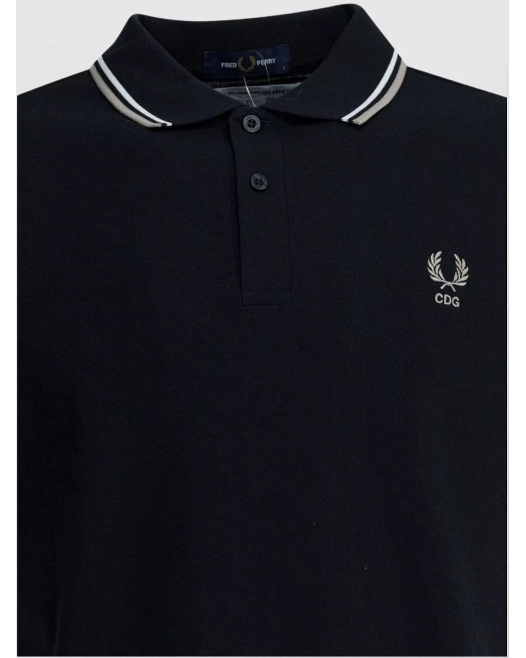 Comme des Garçons Blue Contrasting-Color Short-Sleeved Polo Shirt for men