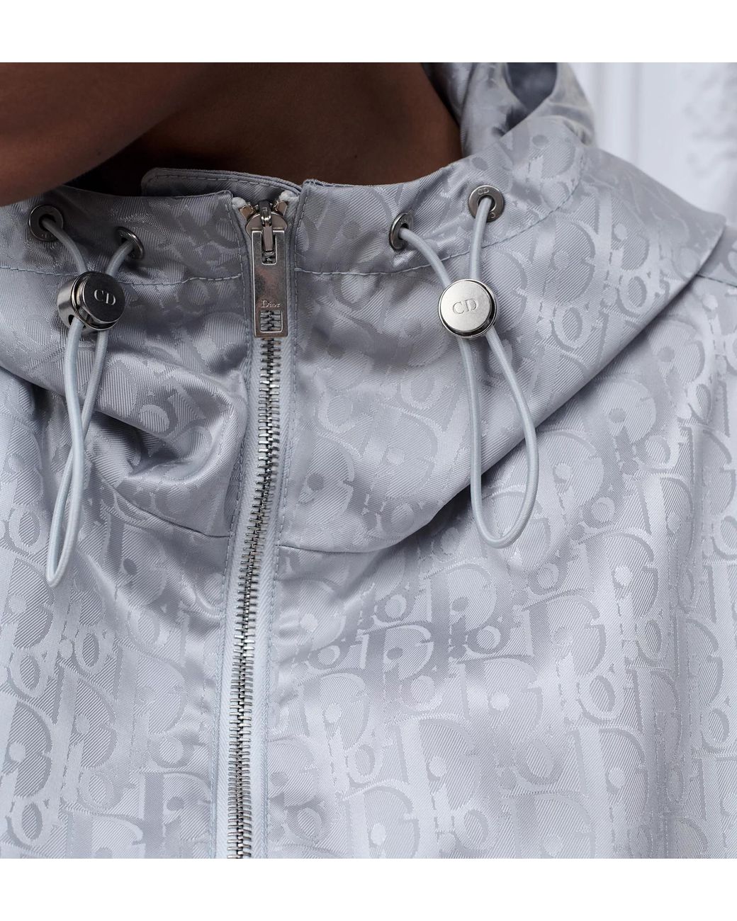 Dior Blue Zipped Cropped Jacket