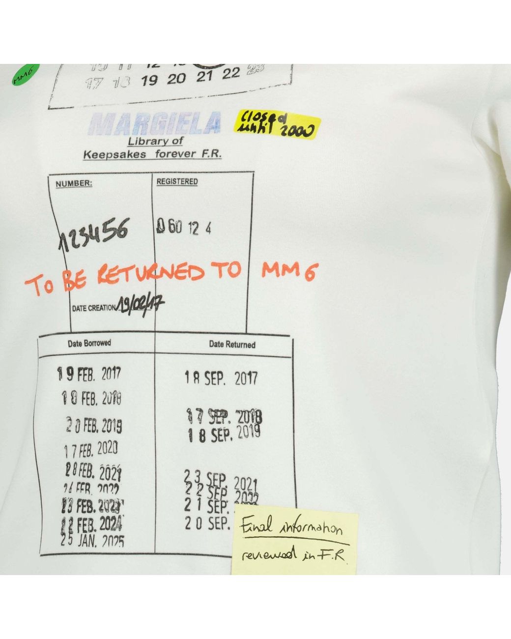MM6 by Maison Margiela White Graphic Print Crewneck T-Shirt