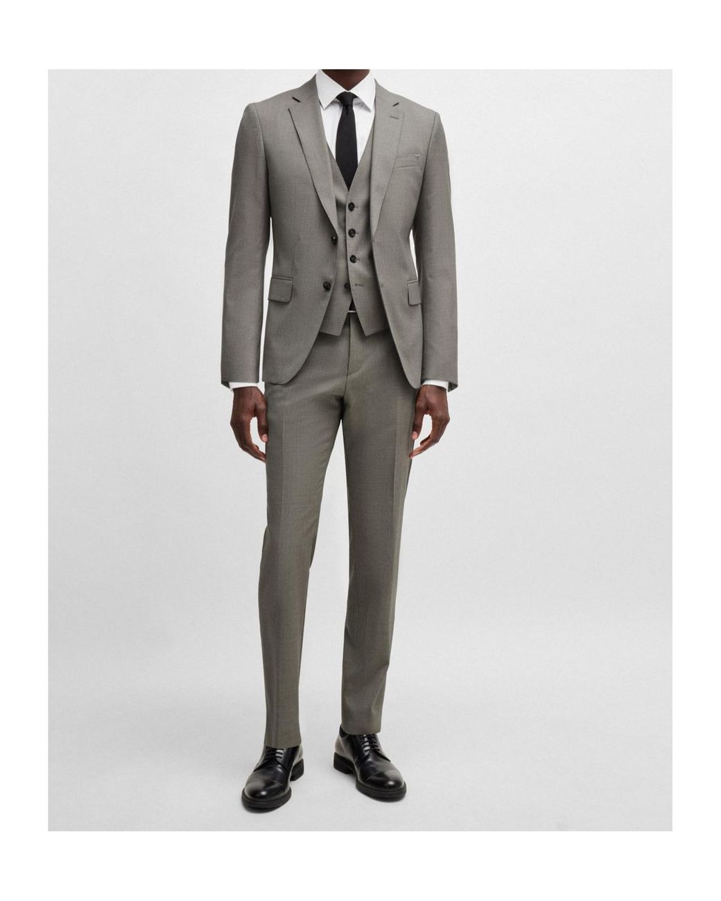 Boss Gray Long-Sleeved Suit for men