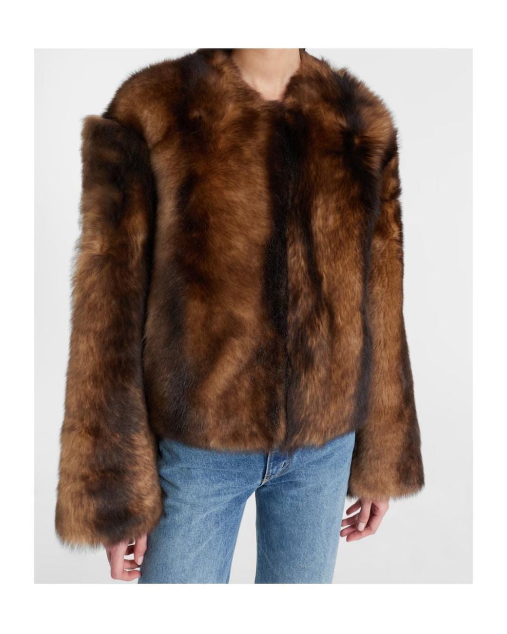 Nili Lotan Brown Elan Long-Sleeved Casual Jacket