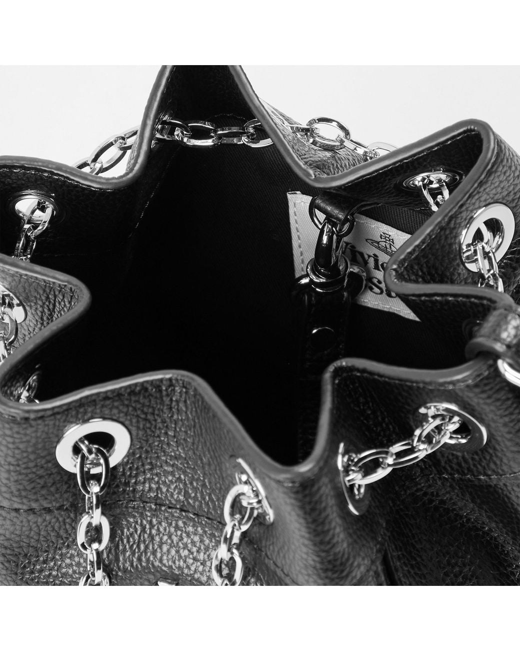 Vivienne Westwood Black Eye-Catching Versatile Bucket Bag