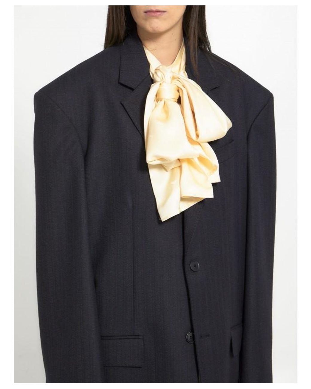 Balenciaga Blue Single-Breasted Suit Jacket