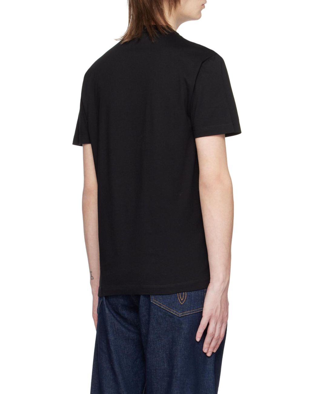 Versace Black Medusa Printed Crewneck T-Shirt for men