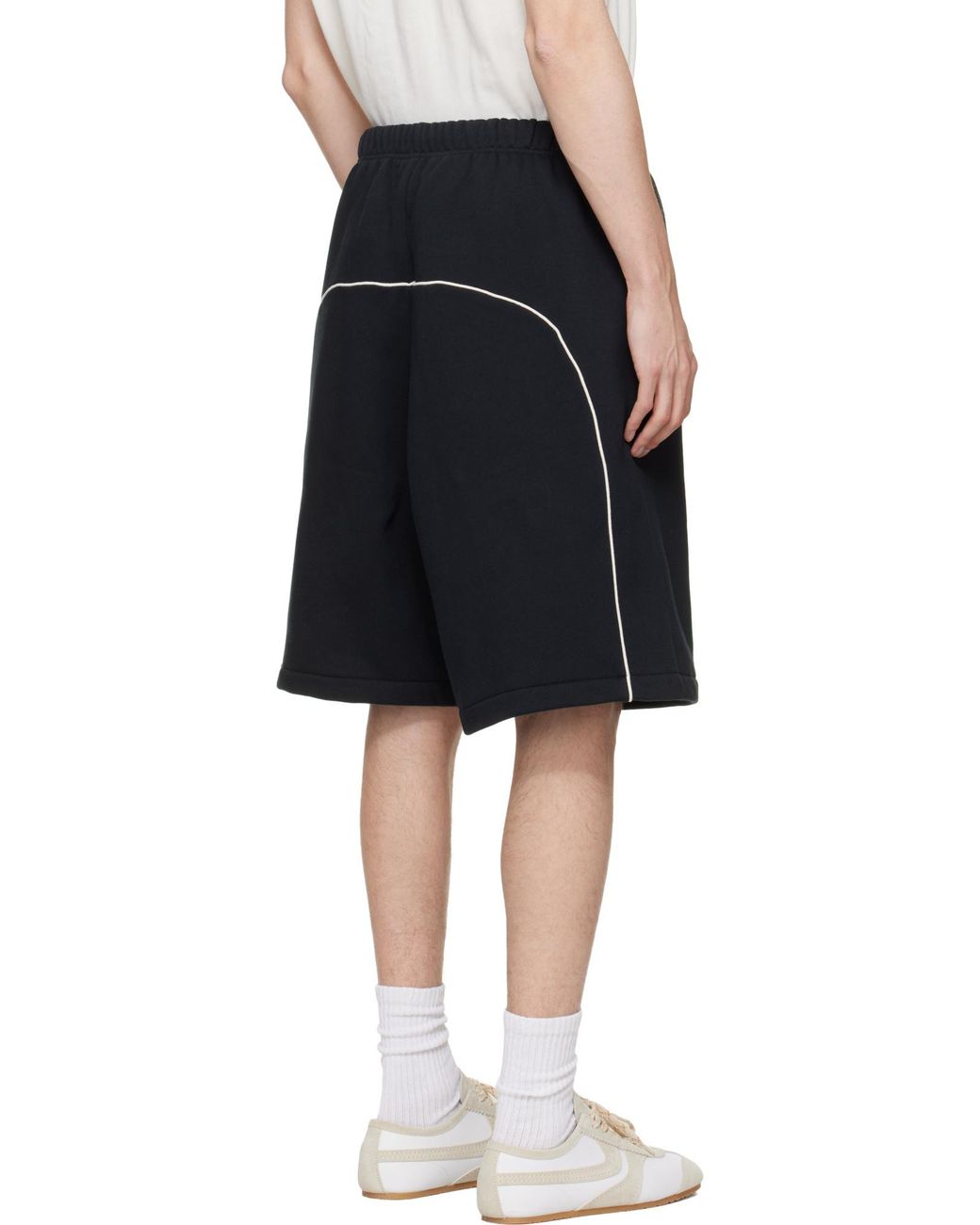 Fear Of God Black Essentials Active Trace Relaxed Sweatshorts for men