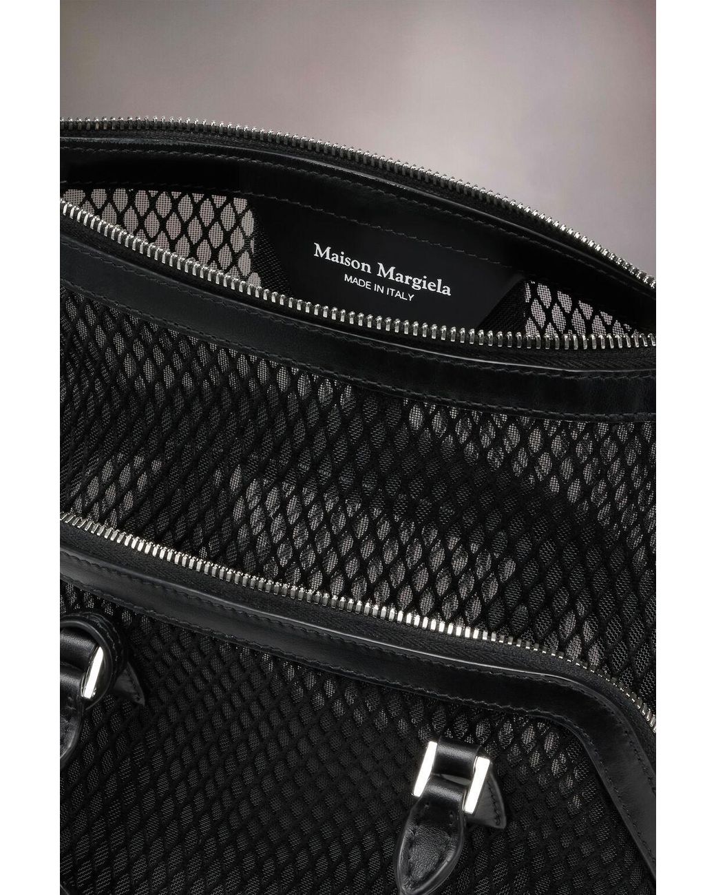 Maison Margiela Black 5Ac Classique Mini Top Handle Bag