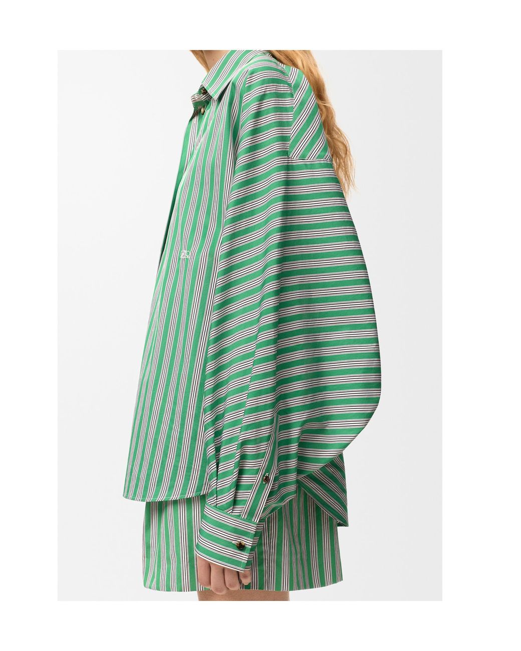 Loewe Green Striped Cotton Shirt