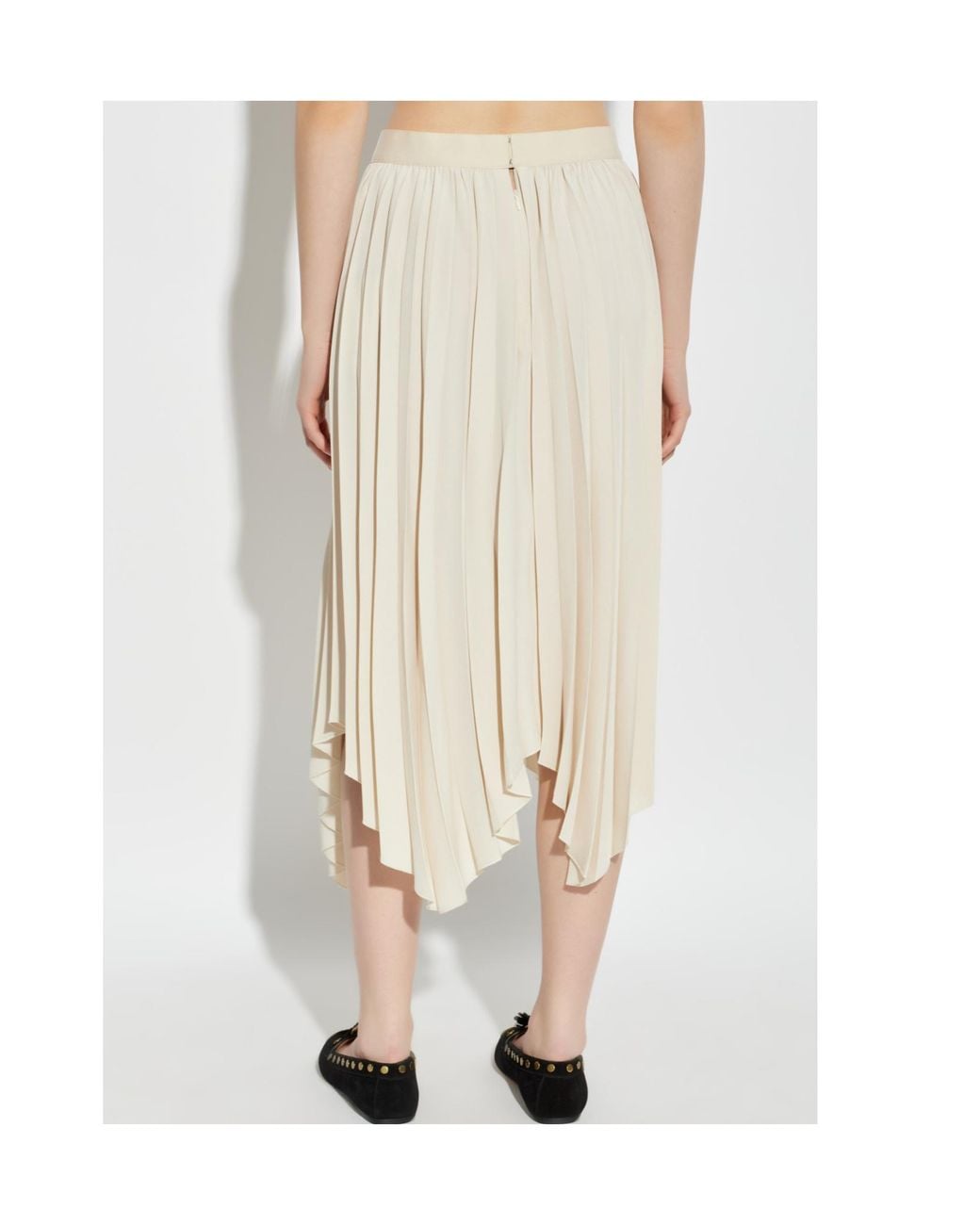 Isabel Marant White Felixa Asymmetric Hem Midi Skirt