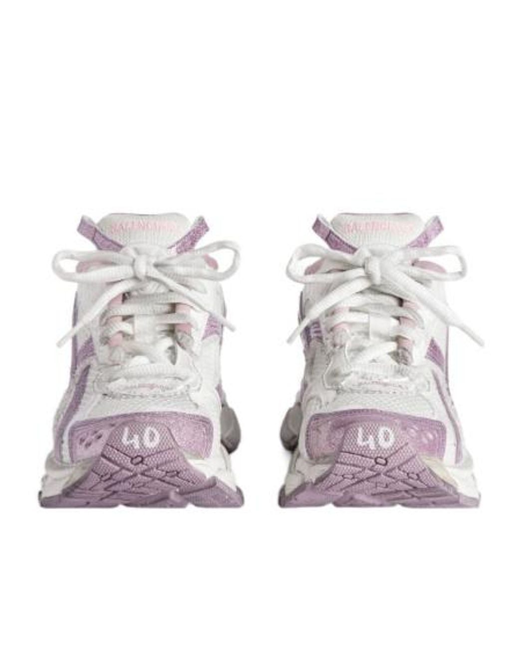 Balenciaga White Runner Glitter Sneaker