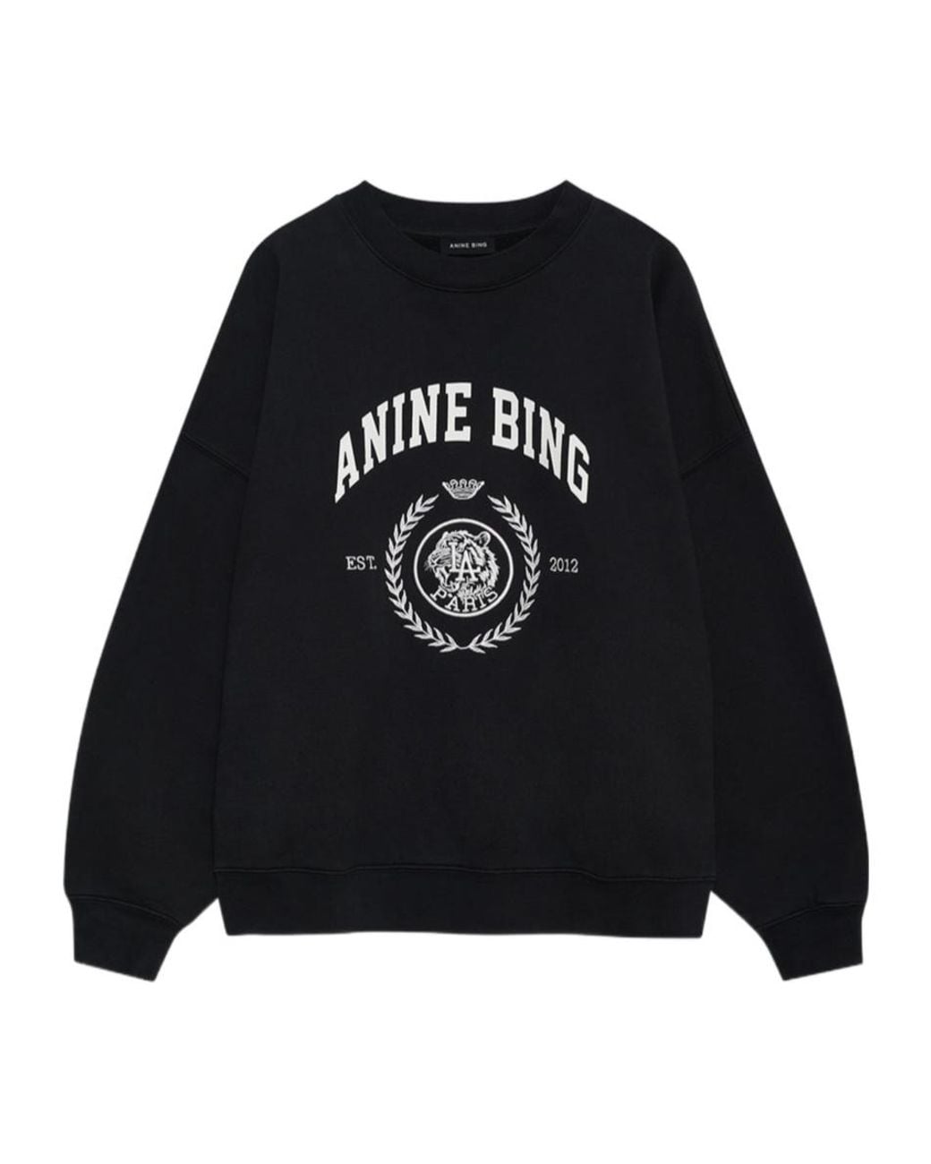 Anine Bing Black Miles Logo Sweatshirt