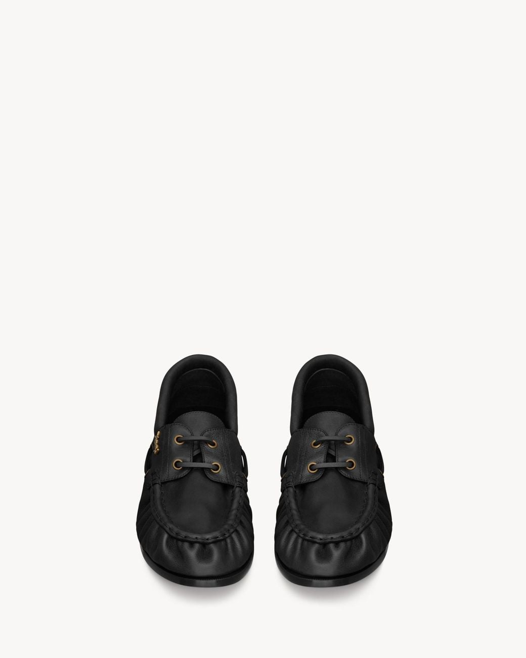 Saint Laurent Black Le Loafer Slip-On Flat Shoes for men
