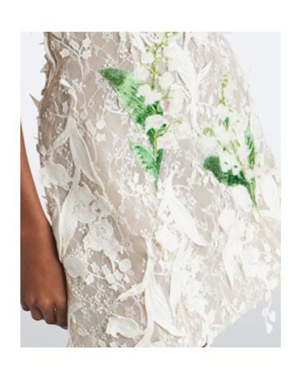 Leo White Embellished Lace Bustier Dress