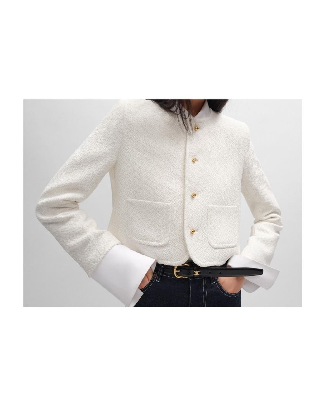 Céline White Icone Jacket