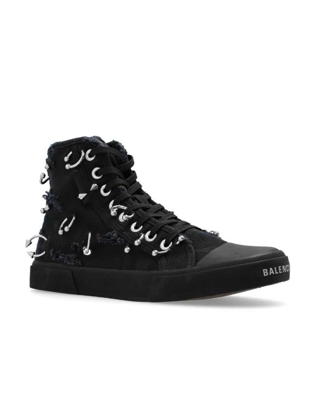Balenciaga Black Balenciaga Paris High-Top Sneaker