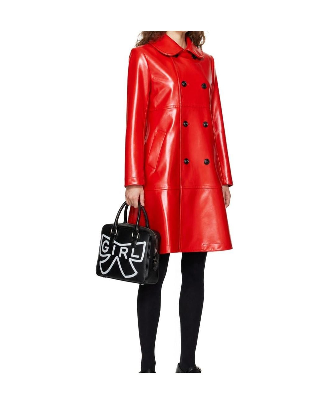 Comme des Garçons Red Long-Sleeved Coat