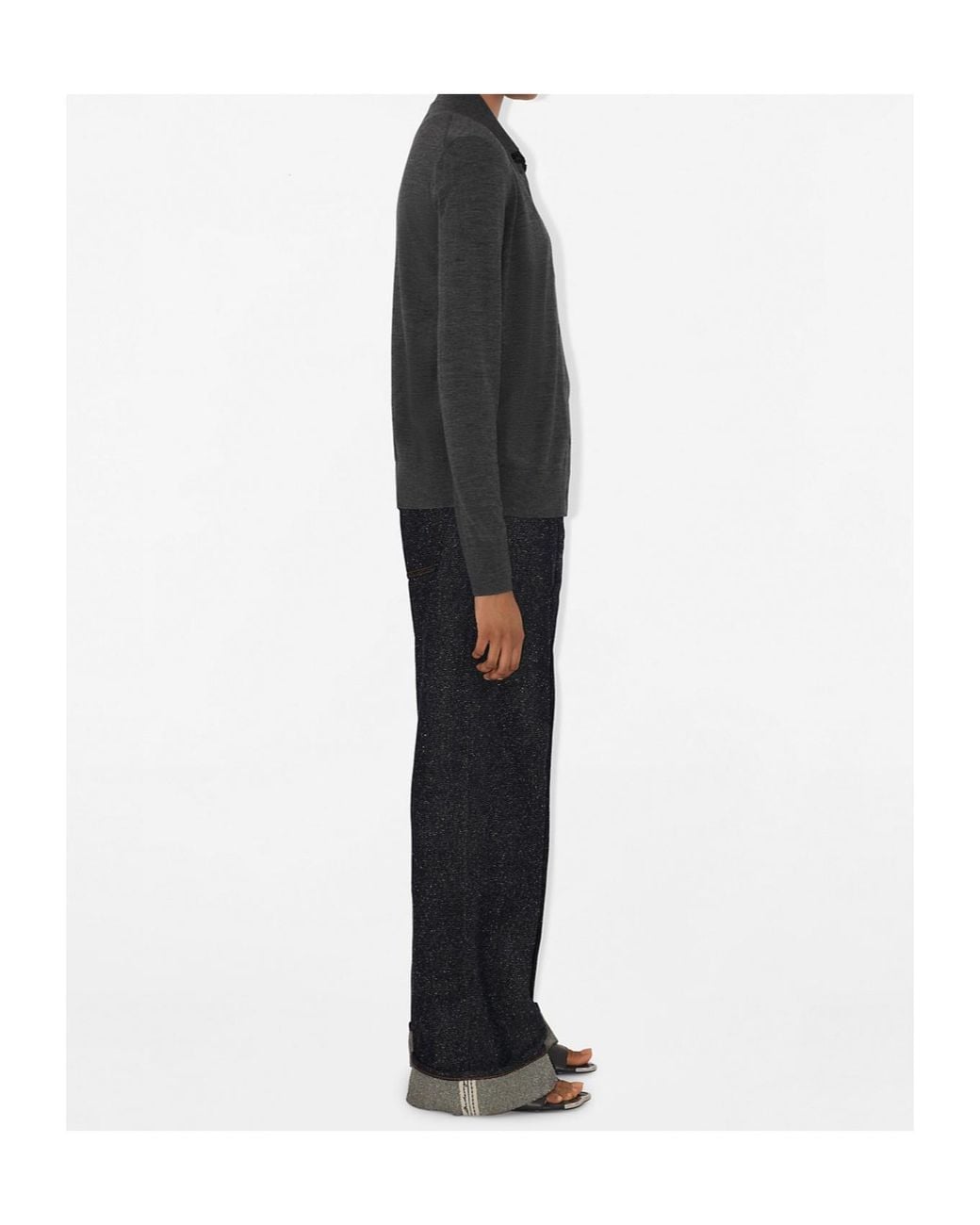 Burberry Black Logo Embroidered Buttoned Cardigan