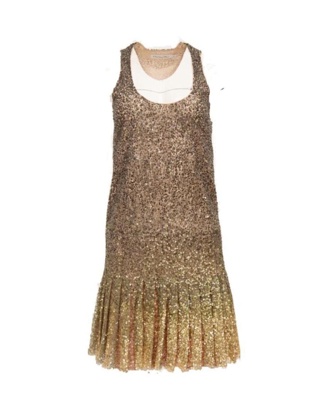 Dior Natural Sequined Dress