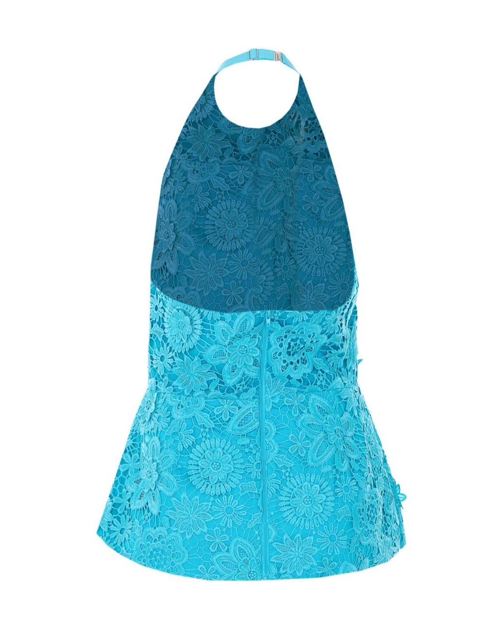 Essentiel Antwerp Blue Jarot Embroidered Halter Top