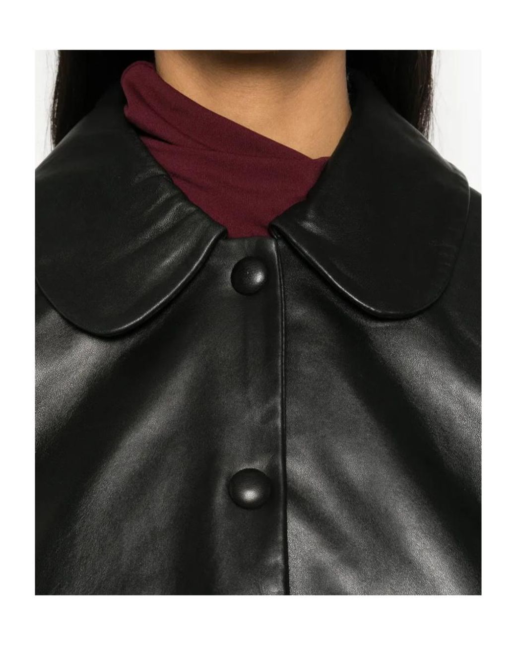 Ba&sh Black Mylos Leather Jacket