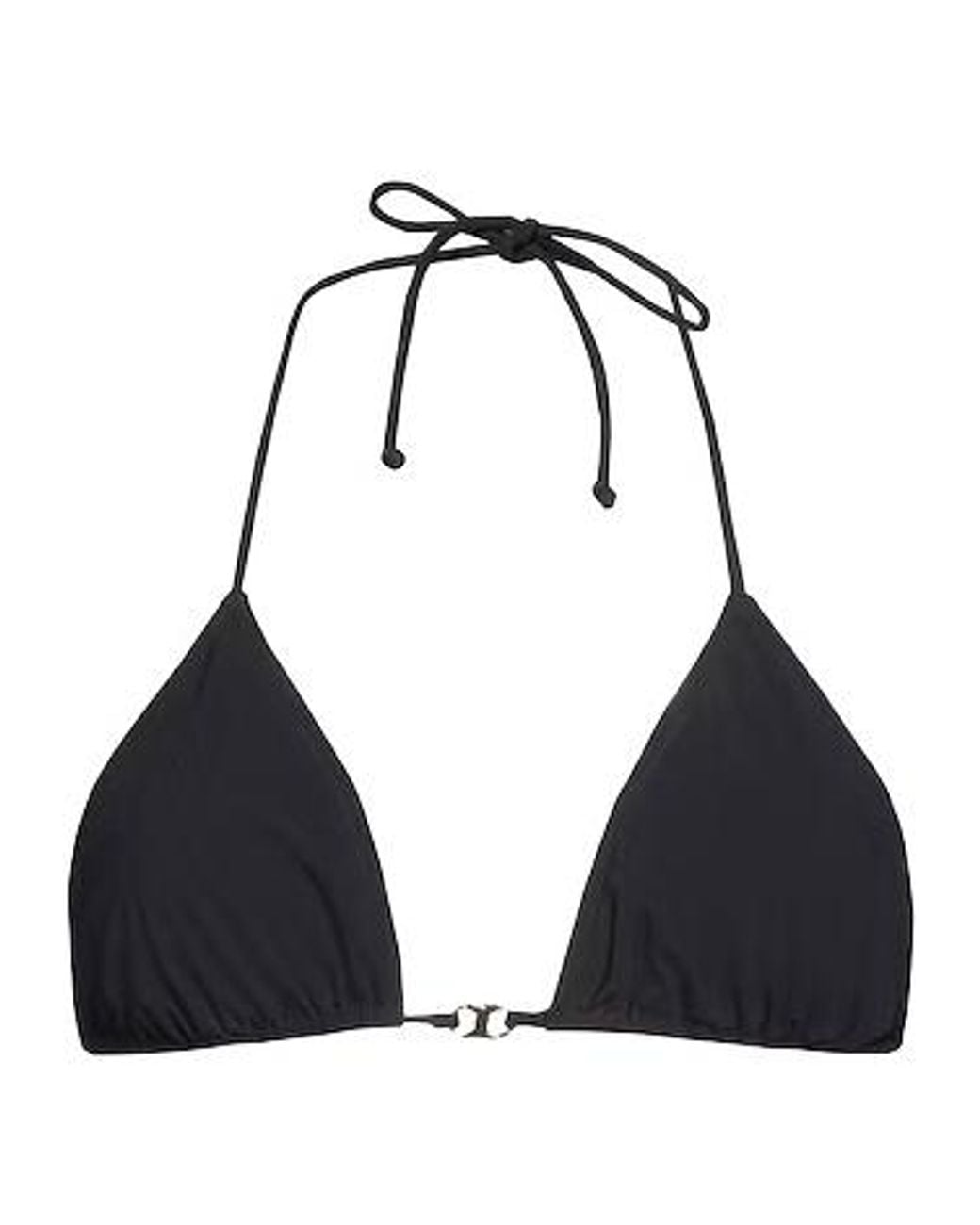 Tory Burch Black Plain Colour Bikini Tops